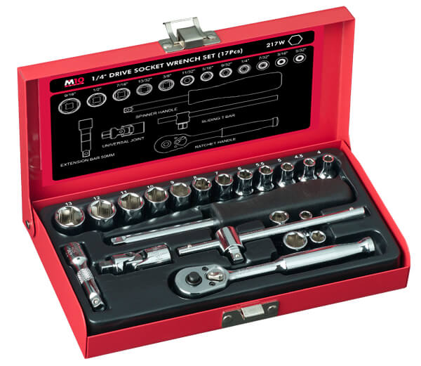 M10 17 pcs 1/4" Dr SOCKET set