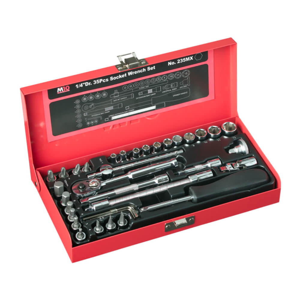 M10 35pcs 1/4" Dr SOCKET set