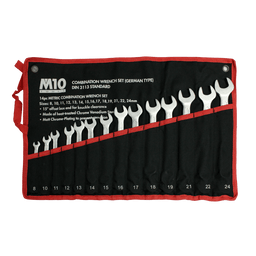 M10 14 pcs Combination wrench set (DIN TYPE) Satin Finish 14GTS-A
