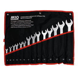 M10 14 pcs Combination wrench set (DIN TYPE) Satin Finish 14GTS