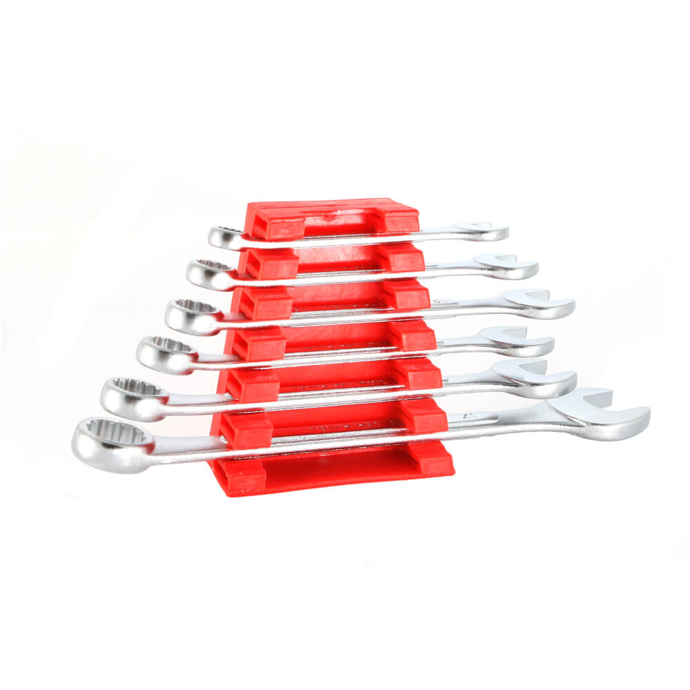 M10 6 pcs Raised Panel Metric Combination wrench set 8-17mm (Plastic rack)