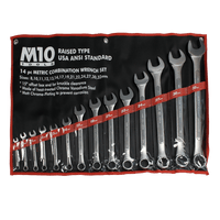 M10 14 pcs Raised Panel Metric Combination wrench set 8-32mm (Bag)