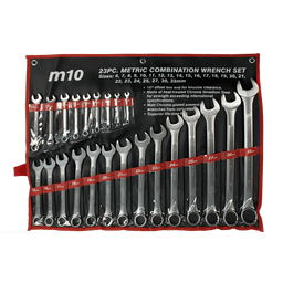 M10 23 pcs Raised Panel Metric Combination wrench set 6-32mm (Bag)