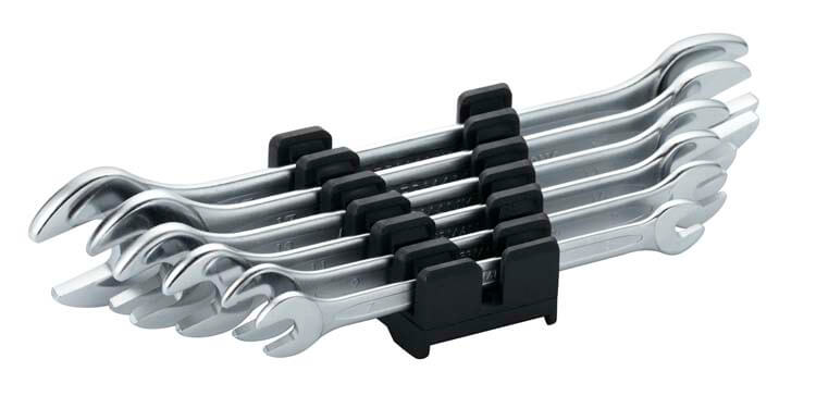 M10 6 pcs DIN Type Metric Double Open End wrench set 6-17mm (Bag)