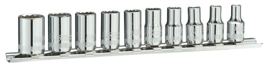 M10 1/4" Dr 12pt Socket on Rail