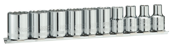 M10 3/8" Dr Socket on Rail rails (6pt & 12pt)