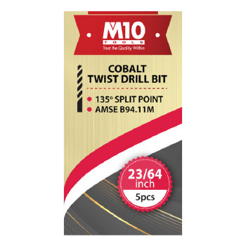 M10 Cobalt Steel 135° Drill Bit (SAE)
