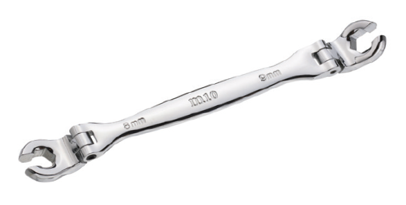 M10 Double End Flexible Flare Nut Wrench (6pt)