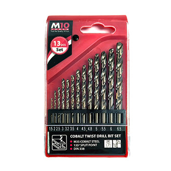 M10 M35 13pcs Cobalt Steel 135° Drill Set
