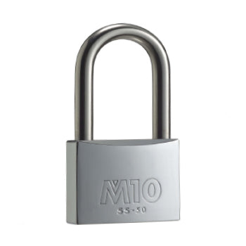 M10 SS-50L S.S. Long Shackle Chrome Plated Padlock