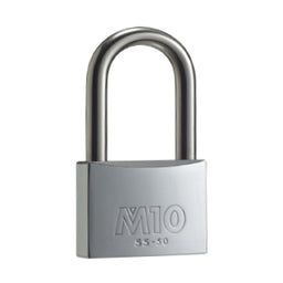 M10 SS-50L S.S. Long Shackle Chrome Plated Padlock