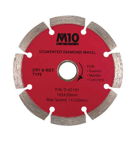 M10 Segmented Rim Diamond Cutting Wheel