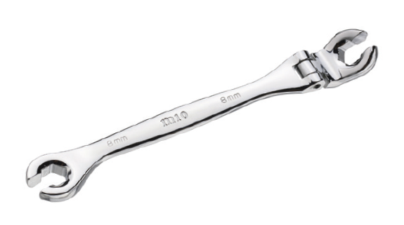 M10 Single End Flexible Flare Nut Wrench (6pt)