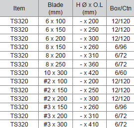 M10 TS320 Through Type Handle Hex Shank Screwdriver