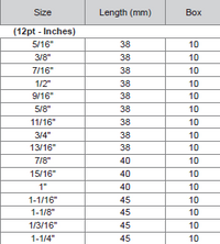 M10 1/2" Dr 12pt Socket (Inches)