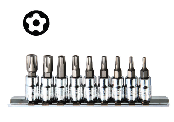 M10 1/4" Dr 5 Lobe Star Socket Set SS5-9