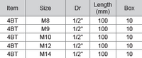 M10 1/2" Dr Triple Square (XZN) Long Socket