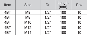 M10 1/2" Dr Triple Square (XZN) Long Socket